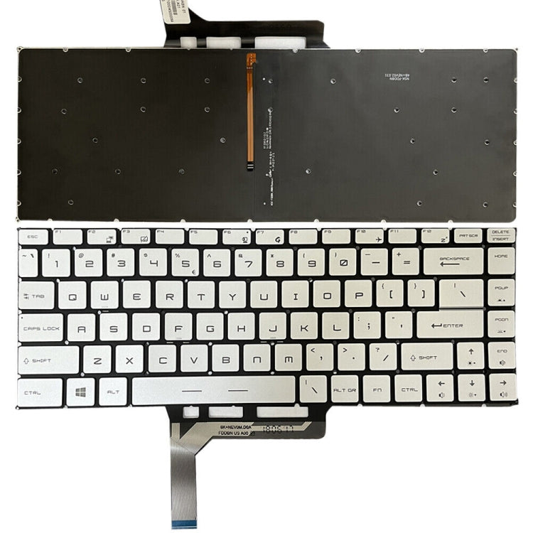 Tastiera per laptop versione USA con retroilluminazione per MSI GS65 / GS65VR / MS-16Q2 / Stealth 8SE /8SF / 8SG /Thin 8RE / Thin 8RF, For MSI GS65 / GS65VR(Silver), For MSI GS65 / GS65VR(Black), For MSI GS65 / GS65VR(Grey), For MSI GS65 / GS65VR(Red)
