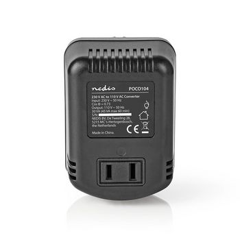 Power Converter | Mains Powered | 230V AC 50Hz | 30W | Plug with earth contact | Black