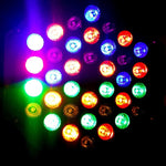 con display LED, modalità Master/Slave/DMX512/esecuzione automatica/controllo audio, spina USA/UE