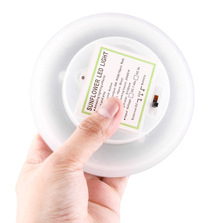 Luce da palco LED girasole da 8 W, controllo del suono / modalità di esecuzione automatica