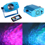 Mini proiettore Water Wave 3W x 3 RGB con telecomando, presa europea, EU Plug