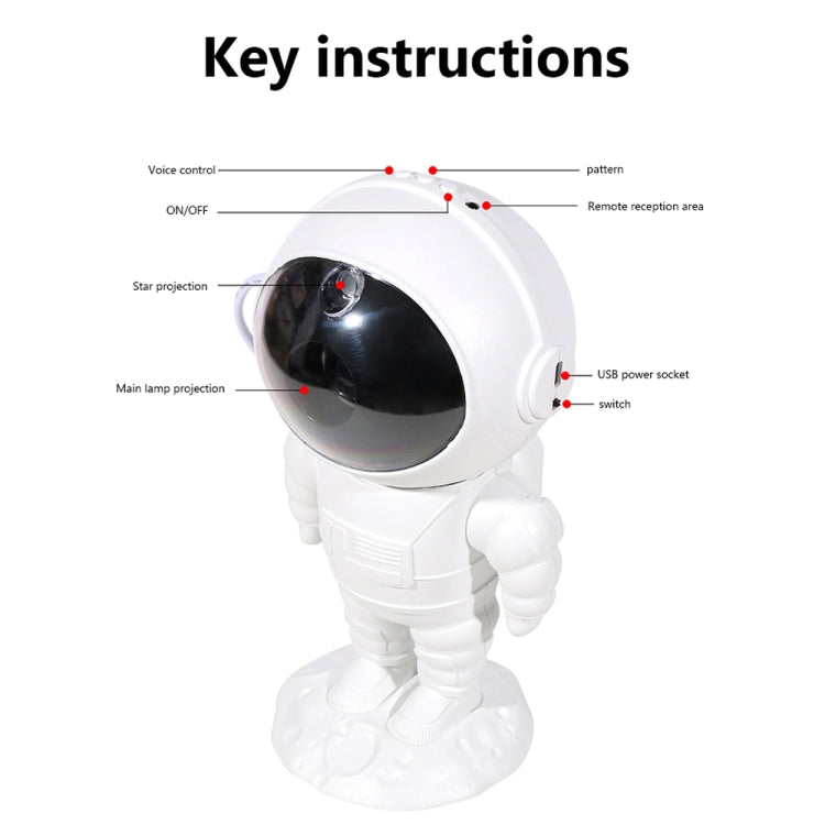 Lampada per proiezione del cielo stellato dell'astronauta da 5 W. Luce notturna USB, 3