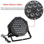 Luce PAR LED DMX512 RGB da 36 W 36 LED con telecomando, strobo + controllo audio + semovente, CA 100-240 V, RGB with Remote Control