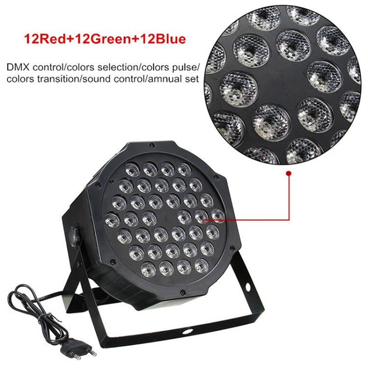 Luce PAR LED DMX512 RGB da 36 W 36 LED con telecomando, strobo + controllo audio + semovente, CA 100-240 V, RGB with Remote Control