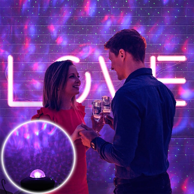 Luce per proiettore a stella laser con ondulazione dell'acqua Bluetooth da 10 W