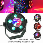 Luce PAR LED a sfera magica rotante colorata da 11 W 5 LED
