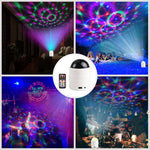 Luce da palco USB Bluetooth Crystal Magic Ball con telecomando