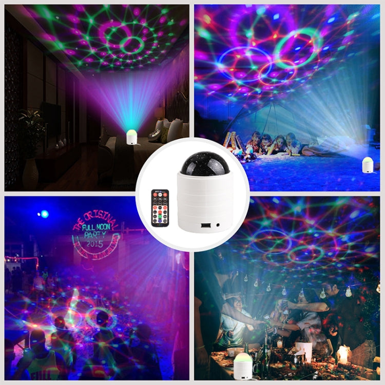 Luce da palco USB Bluetooth Crystal Magic Ball con telecomando
