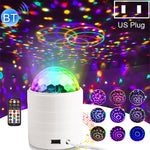 Luce da palco Bluetooth Crystal Magic Ball con telecomando, presa americana (bianca)