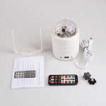 Luce da palco Bluetooth Crystal Magic Ball con telecomando, presa americana (bianca)