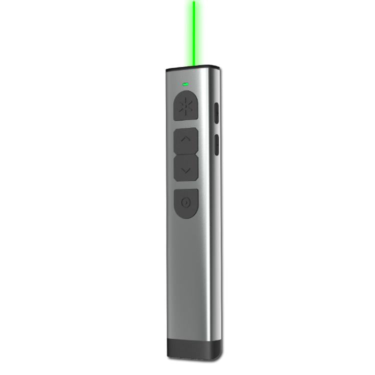 Doosl DSIT032 Presentatore wireless da 2,4 GHz Rappresentazione clicker PowerPoint Telecomando Puntatore laser verde, Distanza di controllo: 100 m, Green Laser