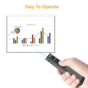Doosl DSIT032 Presentatore wireless da 2,4 GHz Rappresentazione clicker PowerPoint Telecomando Puntatore laser verde, Distanza di controllo: 100 m, Green Laser