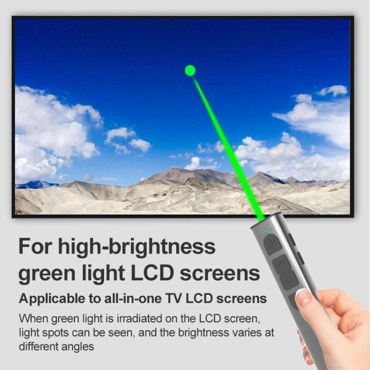 Doosl DSIT032 Presentatore wireless da 2,4 GHz Rappresentazione clicker PowerPoint Telecomando Puntatore laser verde, Distanza di controllo: 100 m, Green Laser