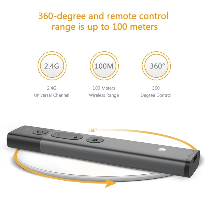Puntatore laser rosso DOOSL DSIT036 2.4GHz Wireless Presenter PowerPoint Clicker, Red Laser
