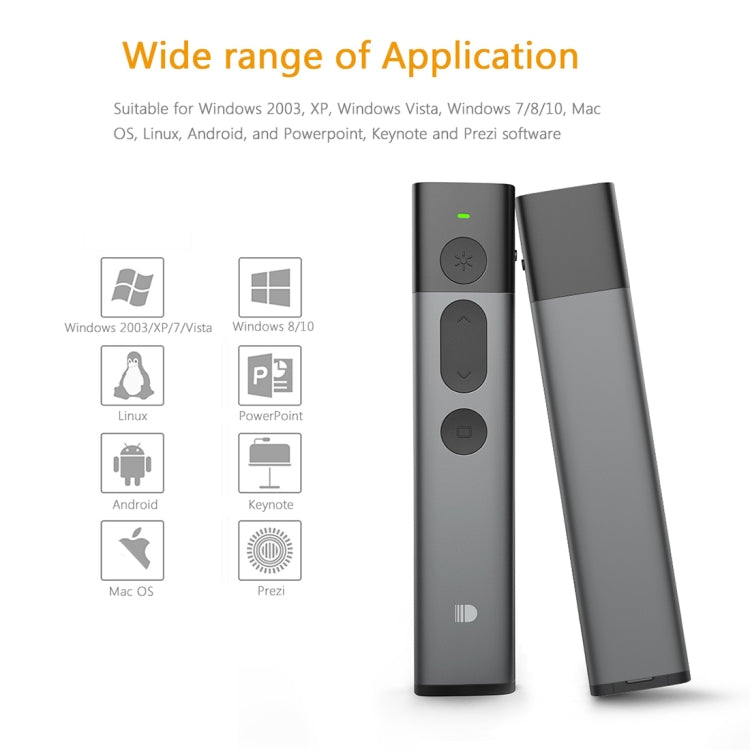 Puntatore laser rosso DOOSL DSIT036 2.4GHz Wireless Presenter PowerPoint Clicker, Red Laser