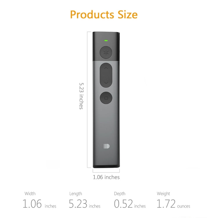 Puntatore laser rosso DOOSL DSIT036 2.4GHz Wireless Presenter PowerPoint Clicker, Red Laser
