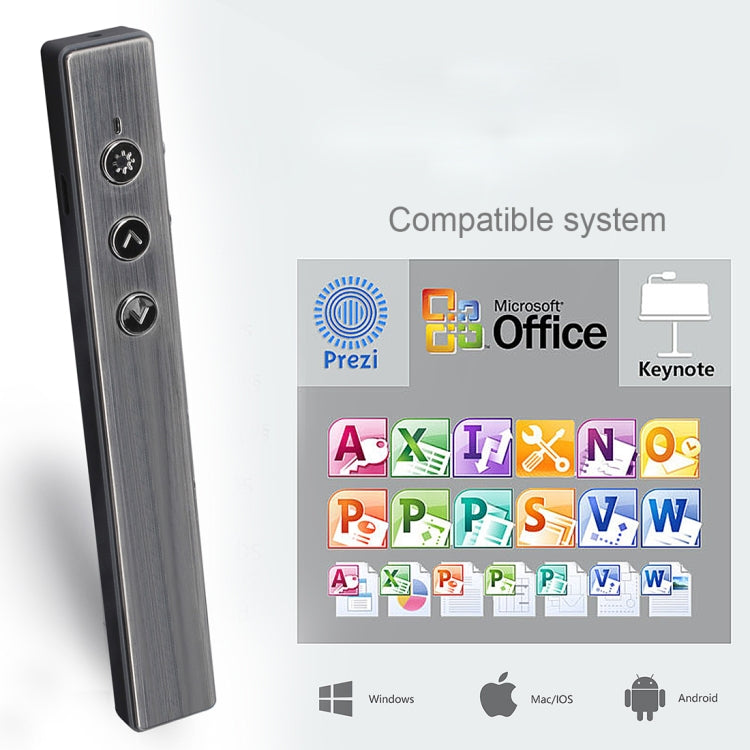 PR-20 Presentatore wireless PowerPoint PPT Clicker Presentazione Penna telecomandata Puntatore laser Flip Pen con funzione Air Mouse, Laser Pointer Flip Pen