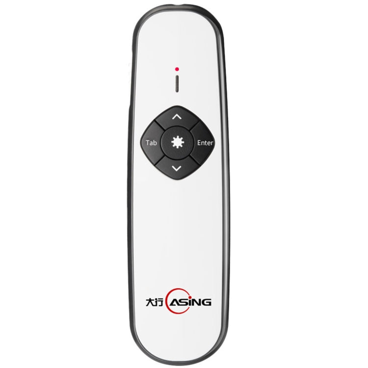 ASiNG A800 Ricarica USB Presentatore wireless da 2,4 GHz Rappresentazione clicker PowerPoint Puntatore del telecomando, Distanza di controllo: 100 m, Distance: 100m(Black), Distance: 100m(White)