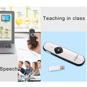 ASiNG A800 Ricarica USB Presentatore wireless da 2,4 GHz Rappresentazione clicker PowerPoint Puntatore del telecomando, Distanza di controllo: 100 m, Distance: 100m(Black), Distance: 100m(White)