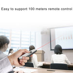 ASiNG A800 Ricarica USB Presentatore wireless da 2,4 GHz Rappresentazione clicker PowerPoint Puntatore del telecomando, Distanza di controllo: 100 m, Distance: 100m(Black), Distance: 100m(White)