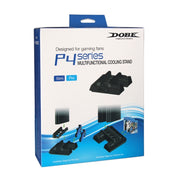 DOBE TP4-882 Ventola di raffreddamento per console di gioco 3 in 1 + Slot di archiviazione per giochi + Dock di ricarica per controller di gioco per Sony PS4 / PS4 Pro / PS4 Slim, For PS4 / PS4 Pro / PS4 Slim