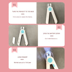 Tagliaunghie con luce LED per cani e gatti Pink Blue