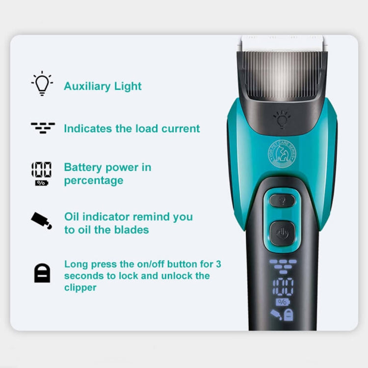 Tagliacapelli elettrico professionale per barbiere per animali domestici VGR V-208, V-208 (Blue), V-208 (Red)