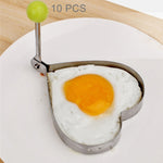 Gadget da cucina per frittata da 10 pezzi, Round, Heart shaped, Plum flower