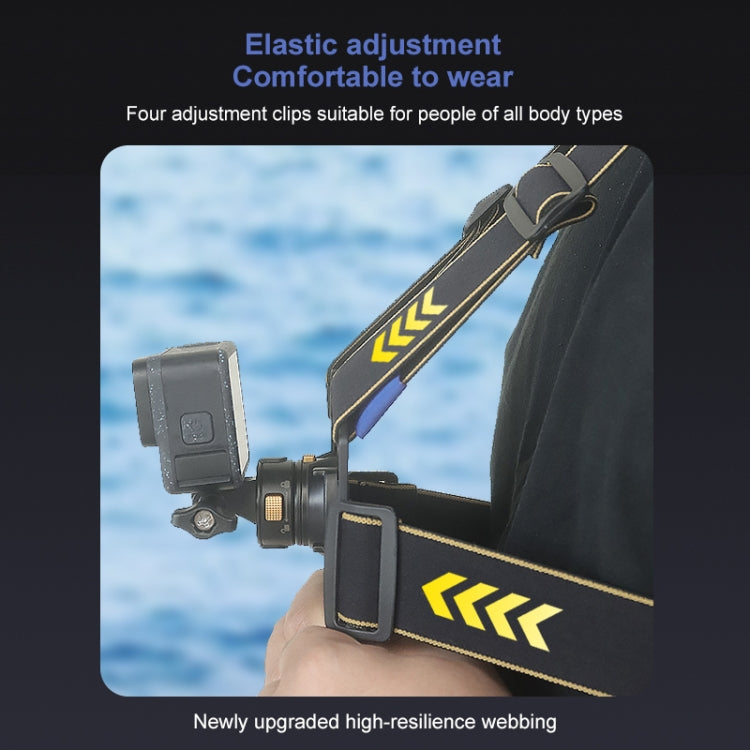 Cintura toracica magnetica con sgancio rapido per action cam