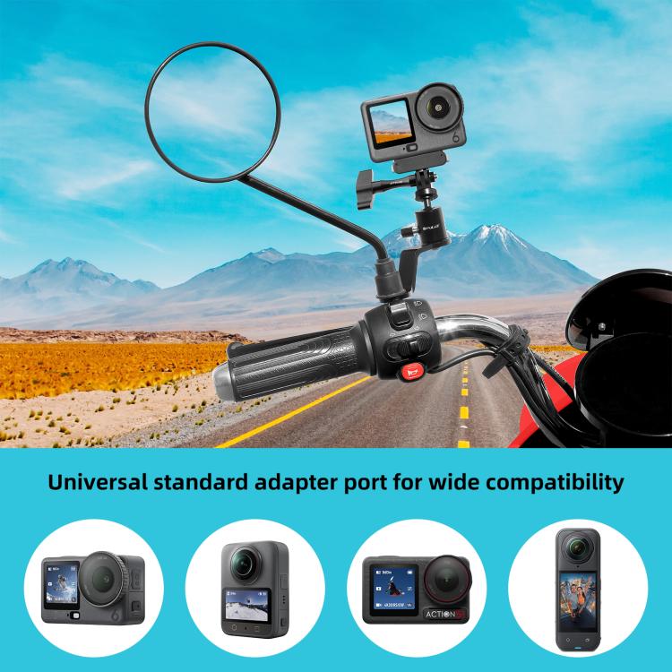 Supporto in lega di alluminio per action camera da moto