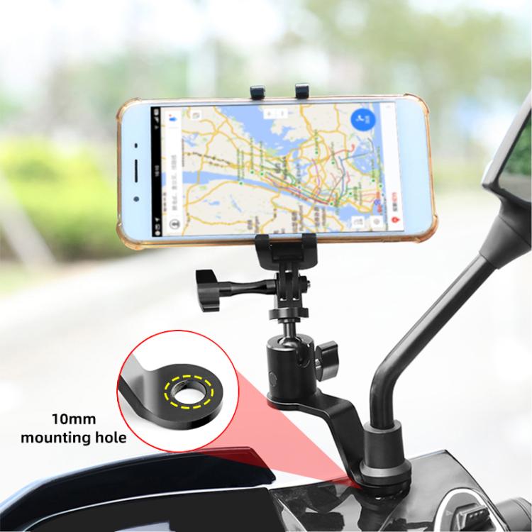 Supporto in lega di alluminio per action camera da moto