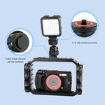 Adattatore per treppiede PULUZ multifunzionale in lega di alluminio con mini testa a sfera, slitta a caldo e vite da 1/4" a doppio uso., Dual-Use Ball Head Tripod