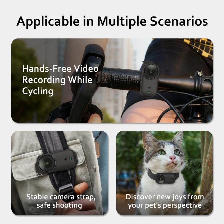 Copertura in silicone per cinturino da polso estensibile per corpo DJI Osmo Nano e supporto per collare per animali domestici., For DJI Osmo Nano Body