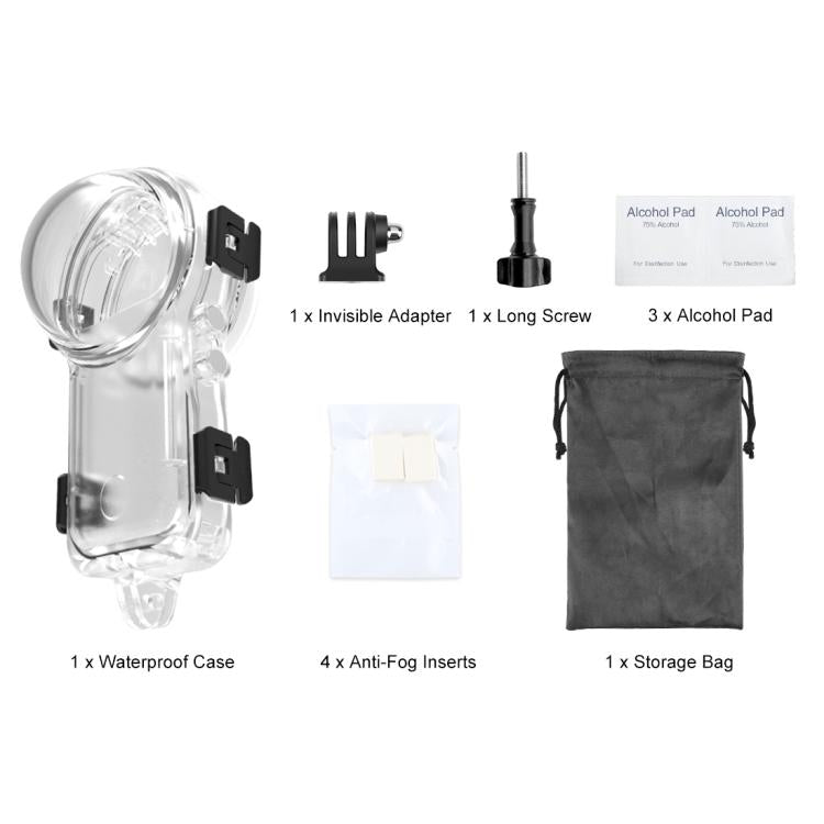 Custodia subacquea sigillata impermeabile fino a 50 m per Insta360 X4 Air PULUZ, For Insta360 X4 Air