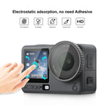 Pellicola protettiva in vetro temperato per obiettivo PULUZ + schermo anteriore e posteriore per DJI Osmo Action 6 / 6 Pro., Tempered Glass Film
