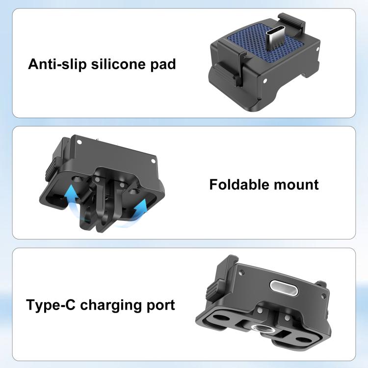 Base di ricarica a sgancio rapido in plastica PULUZ per DJI Osmo Pocket 3, Charging Adapter Base