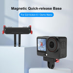 Per DJI Osmo Action 6 / Nano, supporto magnetico a sgancio rapido in plastica PULUZ a due artigli., Two Claw Quick-Release Base