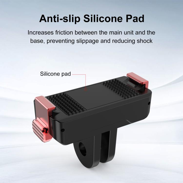 Per DJI Osmo Action 6 / Nano, supporto magnetico a sgancio rapido in plastica PULUZ a due artigli., Two Claw Quick-Release Base
