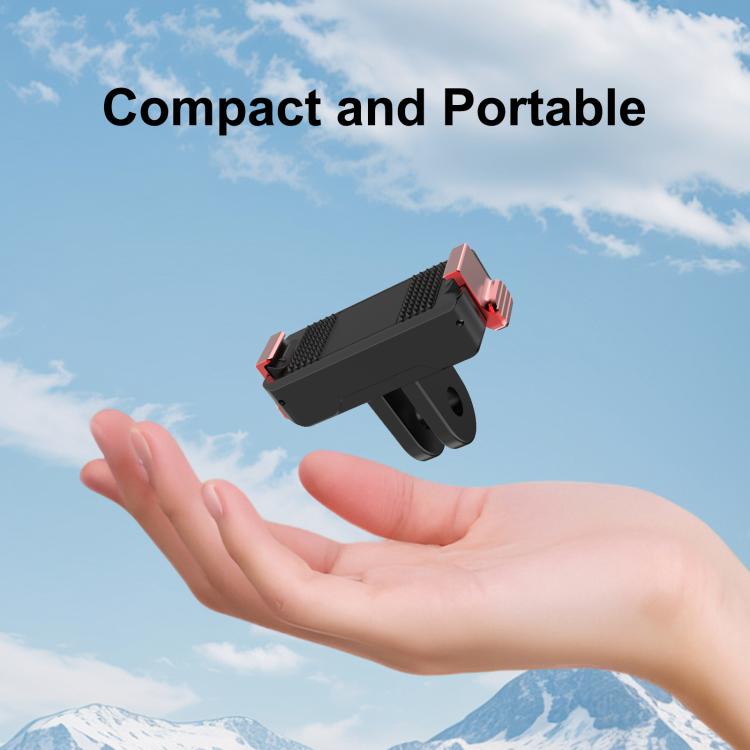 Per DJI Osmo Action 6 / Nano, supporto magnetico a sgancio rapido in plastica PULUZ a due artigli., Two Claw Quick-Release Base