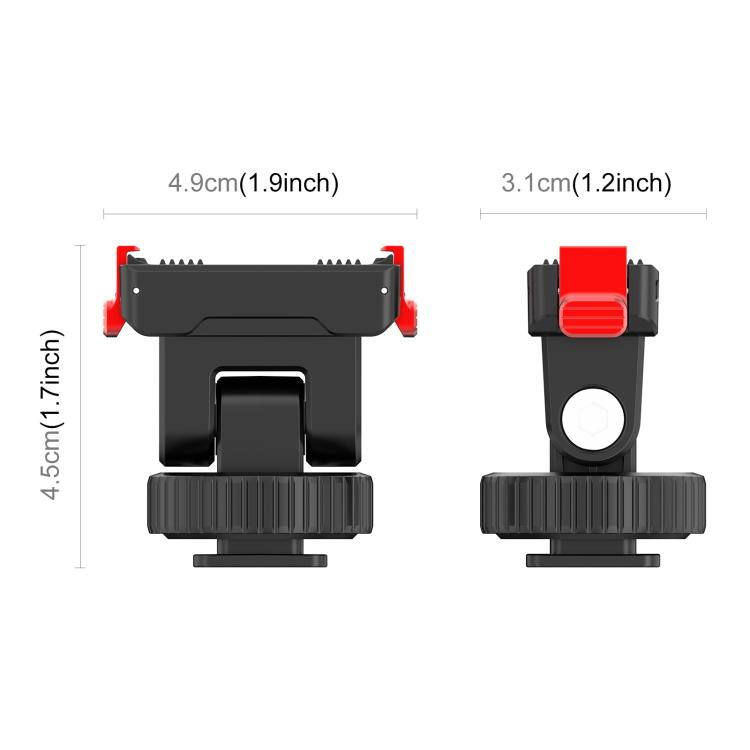 Base di montaggio a sgancio rapido in plastica PULUZ per gimbal DJI Osmo Action 6 / Nano, Gimbal Quick-Release Base
