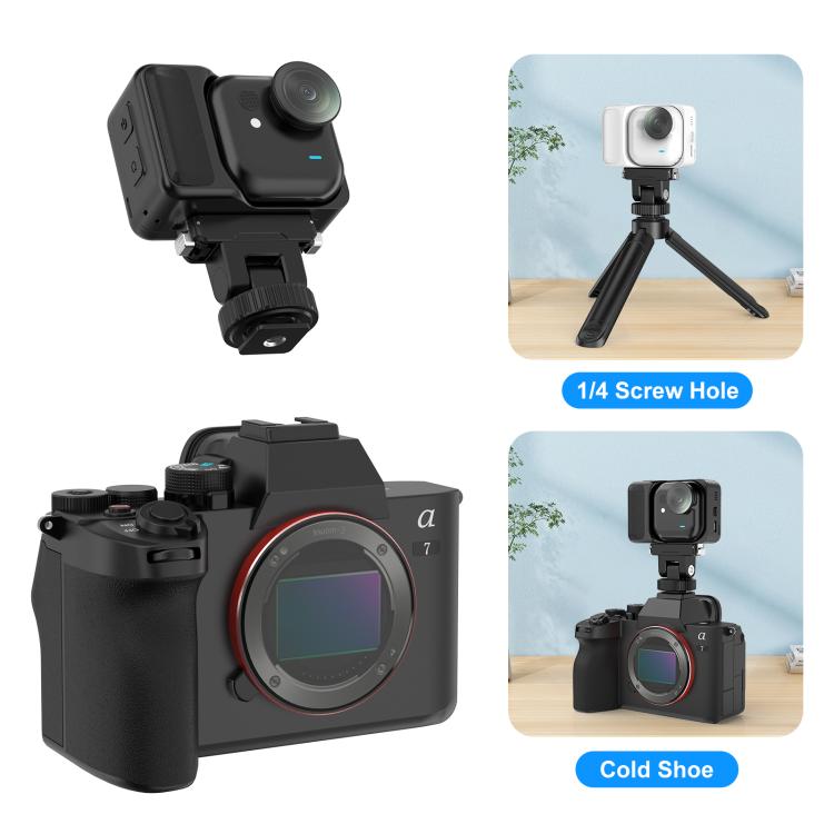 Per Insta360 GO Ultra PULUZ, base di montaggio magnetica a sgancio rapido per gimbal in plastica., Gimbal Quick Release Base