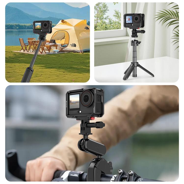 Telaio in metallo PULUZ per DJI Osmo Action 6 con attacco a slitta, Metal Cage