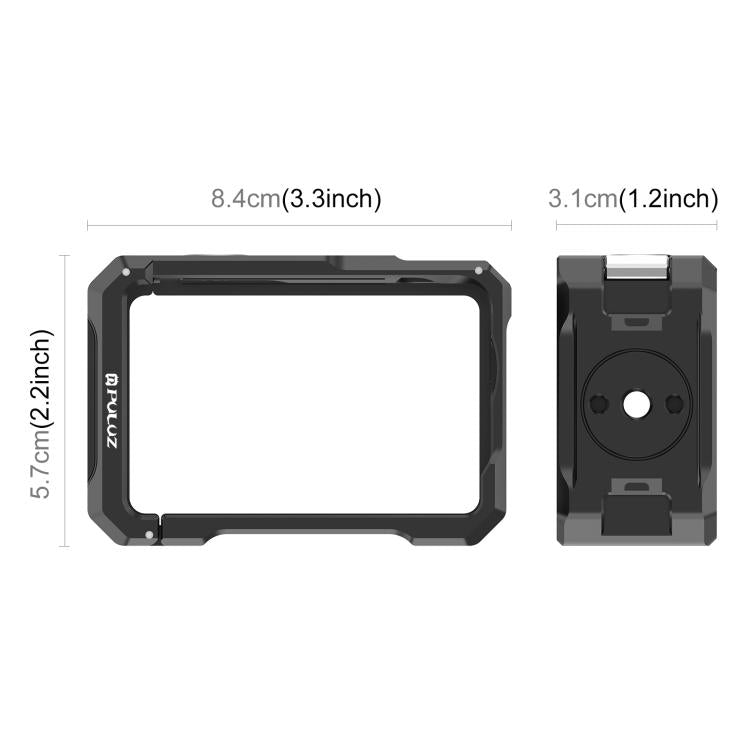 Telaio in metallo PULUZ per DJI Osmo Action 6 con attacco a slitta, Metal Cage