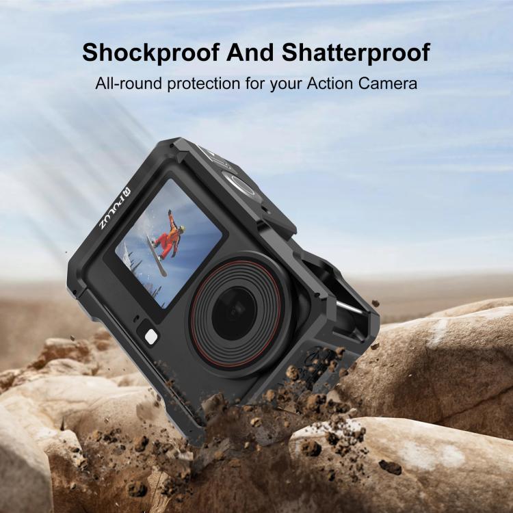 Telaio in metallo PULUZ per DJI Osmo Action 6 con attacco a slitta, Metal Cage