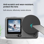 Tappo obiettivo in silicone PULUZ con cinturino per DJI Osmo Action 6., Silicone Lens Cap