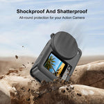 Custodia protettiva in silicone PULUZ per DJI Osmo Action 6 con cinturino da polso e copriobiettivo., Silicone Protective Cover