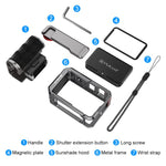 Adattatore di espansione per gabbia in metallo PULUZ per fotocamera DJI Osmo Action 6 con impugnatura, For DJI Osmo Action 6