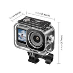 Per DJI Osmo Action 6 PULUZ Guscio subacqueo impermeabile fino a 60 m / 196 piedi con adattatore invisibile e vite lunga, Waterproof Shell