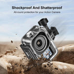 Per DJI Osmo Action 6 PULUZ Guscio subacqueo impermeabile fino a 60 m / 196 piedi con adattatore invisibile e vite lunga, Waterproof Shell