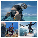 Per DJI Osmo Action 6 PULUZ Guscio subacqueo impermeabile fino a 60 m / 196 piedi con adattatore invisibile e vite lunga, Waterproof Shell
